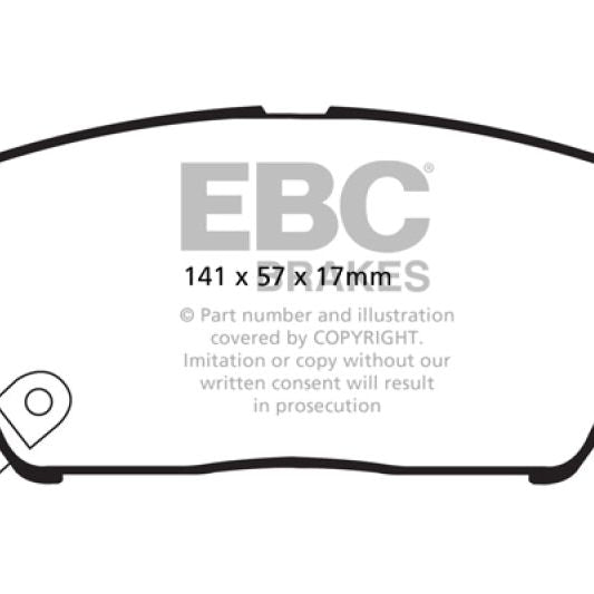 EBC 09+ Hyundai Genesis Coupe 2.0 Turbo Yellowstuff Front Brake Pads-Brake Pads - Performance-EBC-EBCDP41856R-SMINKpower Performance Parts