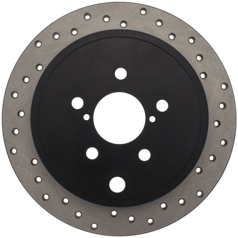 StopTech 08-10 WRX Drilled Left Rear Rotor-Brake Rotors - Drilled-Stoptech-STO128.47029L-SMINKpower Performance Parts
