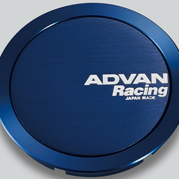 Advan 73mm Full Flat Centercap - Blue Anodized-Wheel Center Caps-Advan-AVNV2080-SMINKpower Performance Parts