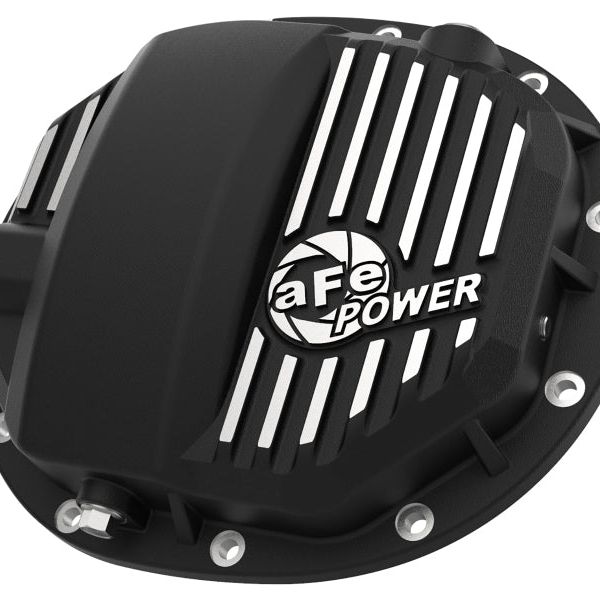 aFe Power Pro Series AAM 9.5/9.76 Rear Diff Cover Black w/Mach Fins 14-19 GM Silverado/Sierra 1500 - SMINKpower Performance Parts AFE46-71120B aFe