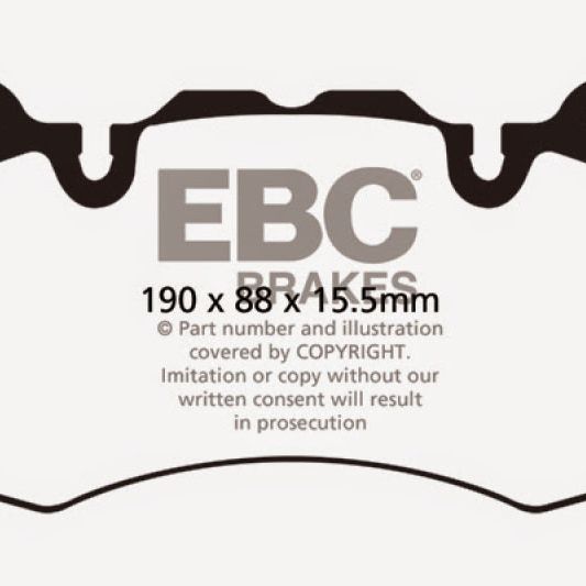 EBC 13+ Land Rover Range Rover 3.0 Supercharged Yellowstuff Front Brake Pads-Brake Pads - Performance-EBC-EBCDP42064R-SMINKpower Performance Parts