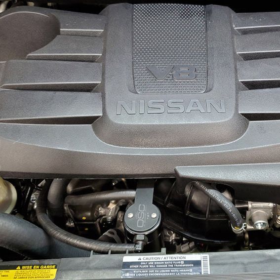 J&amp;L 16-24 Nissan Titan 5.6L Passenger Side Oil Separator 3.0 - Black Anodized-Oil Separators-J&L-JLT3108P-B-SMINKpower Performance Parts