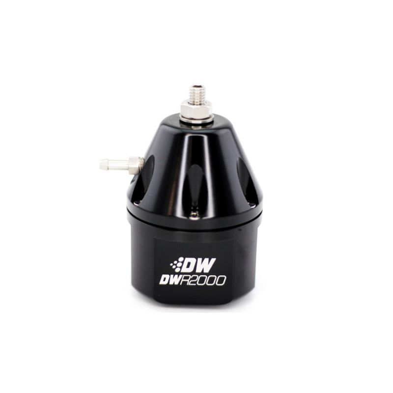 DeatschWerks DWR2000 Adjustable Fuel Pressure Regulator - Black-Fuel Pressure Regulators-DeatschWerks-DWK6-2000-FRB-SMINKpower Performance Parts