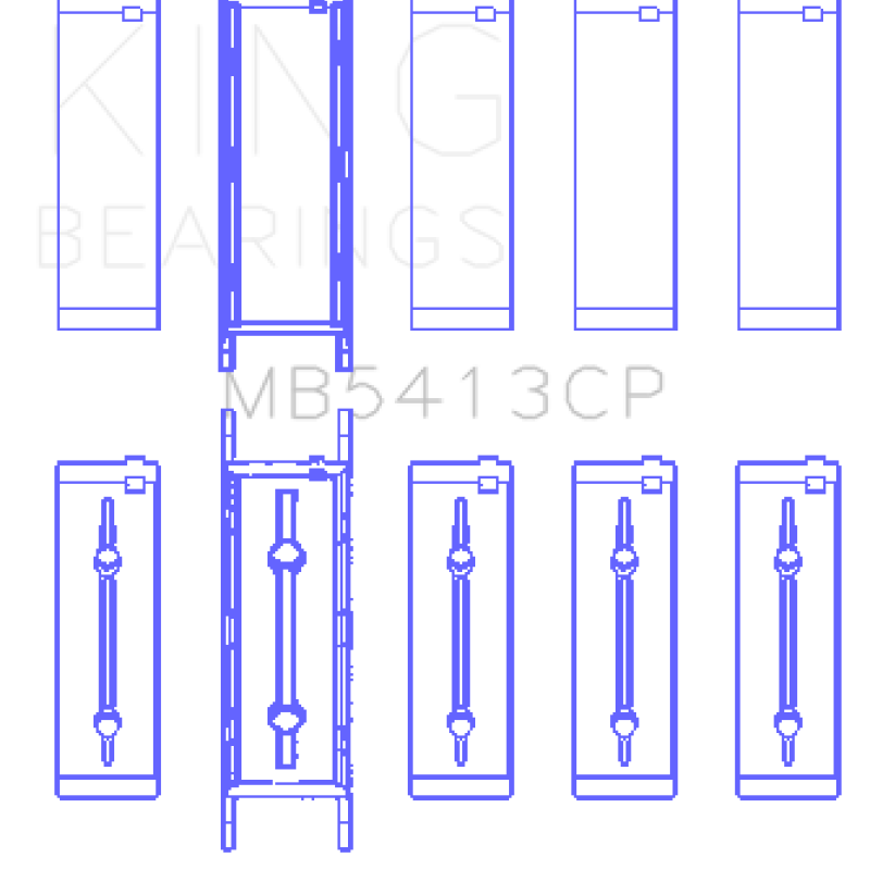 King Opel LNF / LSJ / L42/61 / Z22SE Crankshaft Main Bearing Set (Set of 5)-Bearings-King Engine Bearings-KINGMB5413CP-SMINKpower Performance Parts