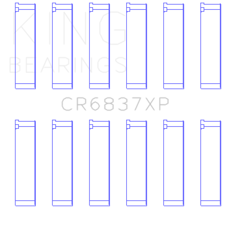 King Honda J30 / J35 Connecting Rod Bearing Set (Set of 6) - SMINKpower Performance Parts KINGCR6837XP King Engine Bearings