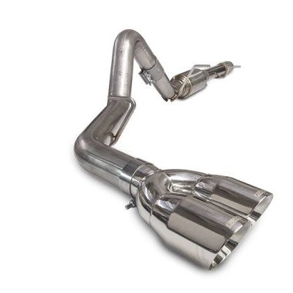 Carven 10-18 GMC Sierra 1500 5.3L (DC Std/CCSB 5.7ft) Competitor Series CB w/Dual 4in Tip - Polished - SMINKpower Performance Parts CRVCS1018 Carven Exhaust