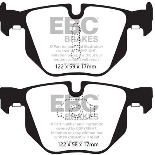 EBC 10-14 BMW X5 3.0 Turbo (35) Redstuff Rear Brake Pads-Brake Pads - Performance-EBC-EBCDP32009C-SMINKpower Performance Parts