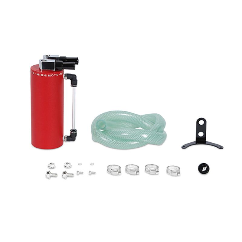Mishimoto Small Aluminum Oil Catch Can - Wrinkle Red-Oil Catch Cans-Mishimoto-MISMMOCC-SAWRD-SMINKpower Performance Parts