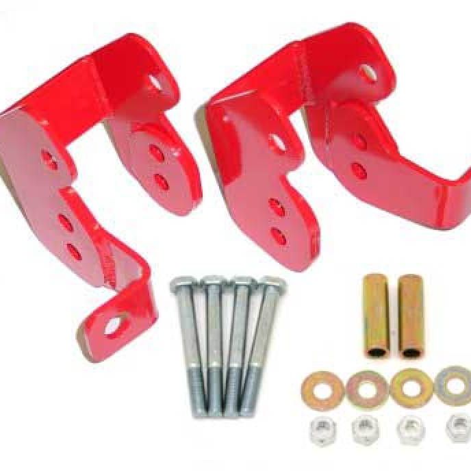 BMR 82-02 3rd Gen F-Body Bolt-On Control Arm Relocation Brackets - Red-Suspension Arms & Components-BMR Suspension-BMRCAB002R-SMINKpower Performance Parts