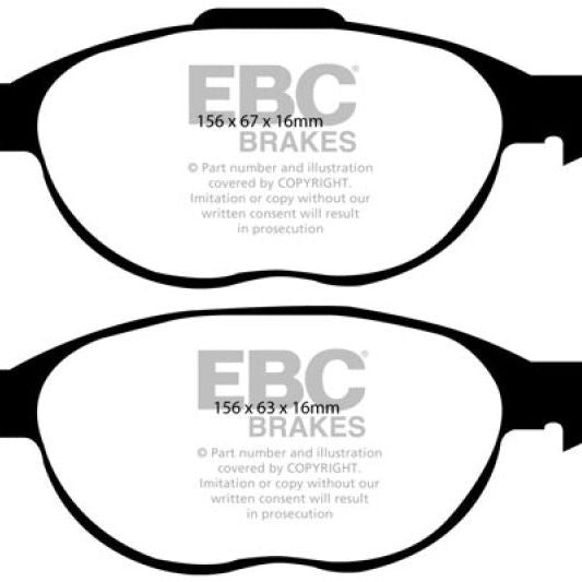 EBC 12+ Ford C-Max 2.0 Hybrid Yellowstuff Front Brake Pads-Brake Pads - Performance-EBC-EBCDP41524R-SMINKpower Performance Parts