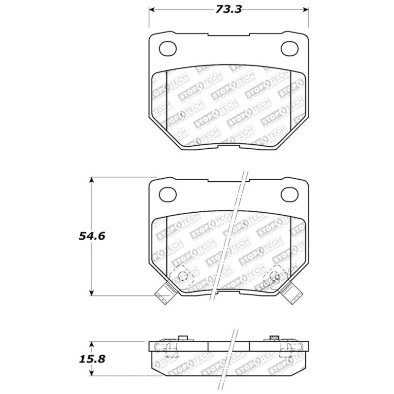 StopTech Performance 06-07 WRX Rear Brake Pads-Brake Pads - Performance-Stoptech-STO309.04610-SMINKpower Performance Parts