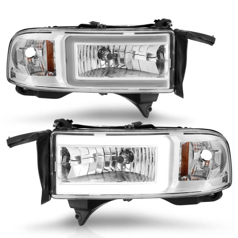 ANZO 94-02 Dodge RAM Crystal Headlight - w/ Light Bar Chrome Housing - SMINKpower Performance Parts ANZ111555 ANZO