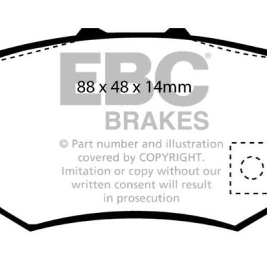 EBC 01-03 Acura CL 3.2 Greenstuff Rear Brake Pads-Brake Pads - Performance-EBC-EBCDP2781/2-SMINKpower Performance Parts