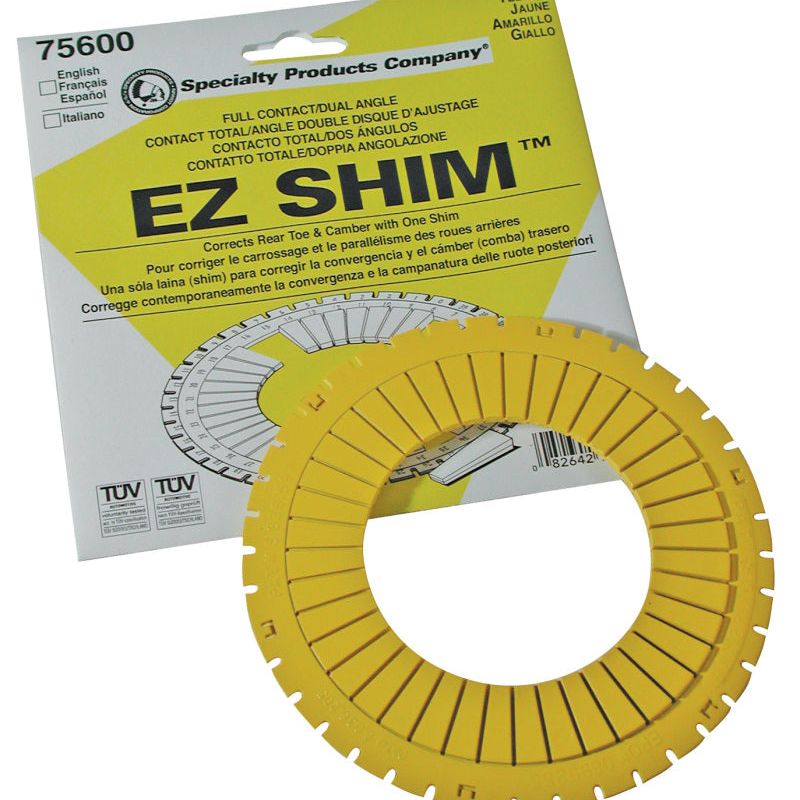 SPC Performance EZ Shim Dual Angle Camber/Toe Shim (Yellow)-Alignment Kits-SPC Performance-SPC75600-SMINKpower Performance Parts
