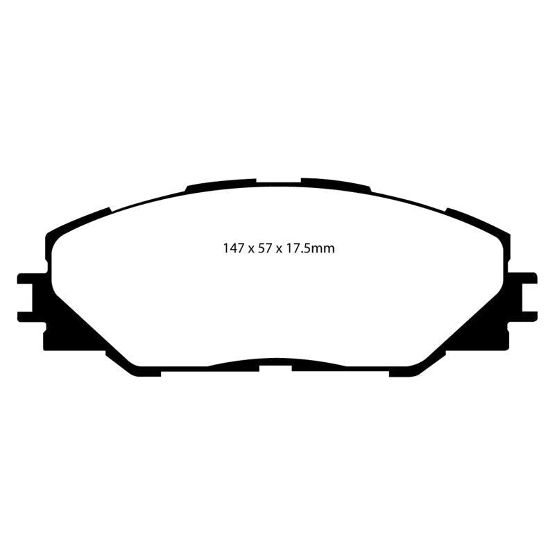 EBC 06-08 Toyota RAV 4 2.4 (3rd Row Seats) Greenstuff Front Brake Pads-Brake Pads - Performance-EBC-EBCDP61792-SMINKpower Performance Parts