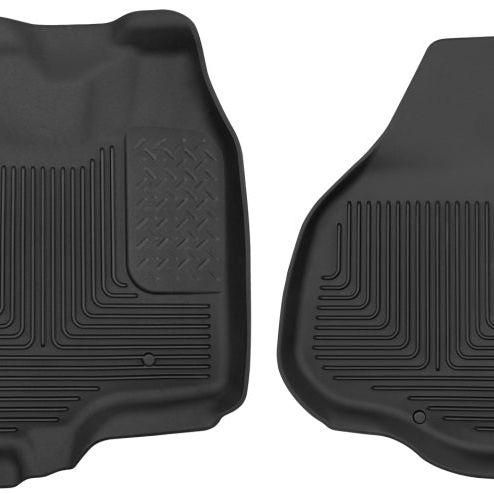 Husky Liners 12-13 F-250/F-350/F-450 Super Duty X-Act Contour Black Front Floor Liners-Floor Mats - Rubber-Husky Liners-HSL53321-SMINKpower Performance Parts