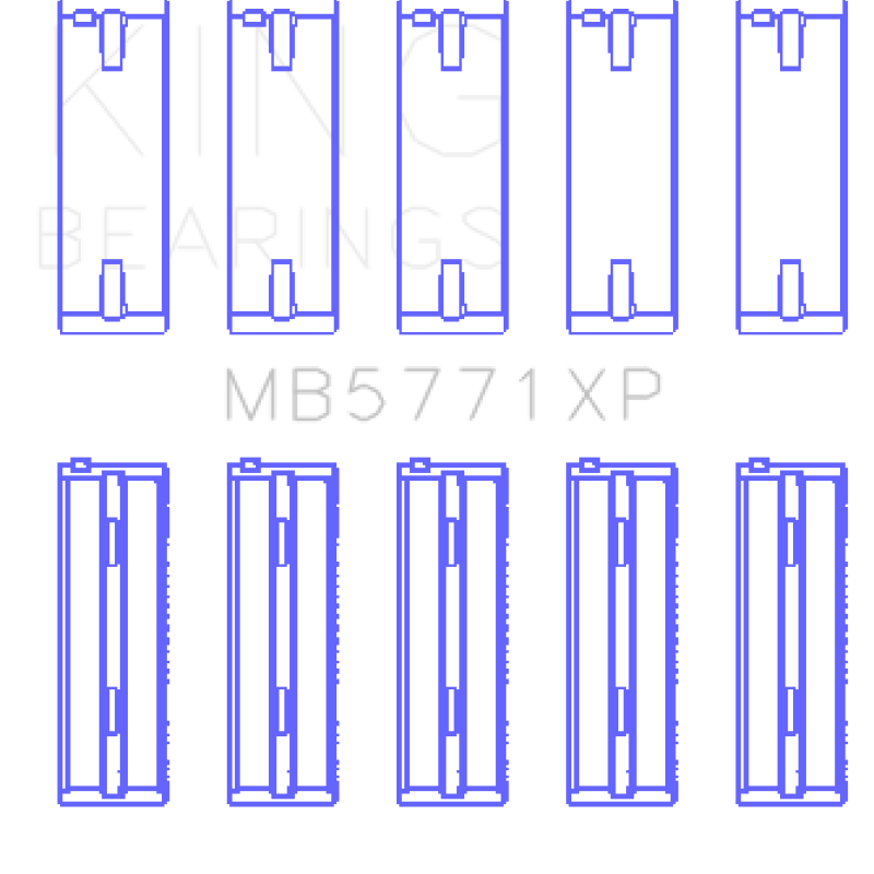 King Hyundai G4KF (Size 0.25) Main Bearing Set-Bearings-King Engine Bearings-KINGMB5771XP0.25-SMINKpower Performance Parts