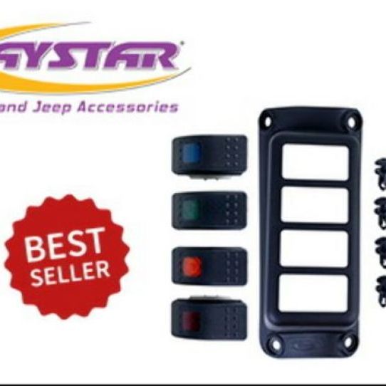 Daystar 2007-2018 Jeep Wrangler JK 2WD/4WD - A-Pillar Rocker Switch Pod (Switches Included) - SMINKpower Performance Parts DAYKJ71056BK Daystar
