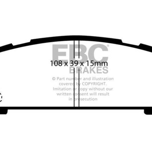 EBC 93-96 Subaru Impreza 1.8 Yellowstuff Rear Brake Pads - SMINKpower Performance Parts EBCDP4821R EBC
