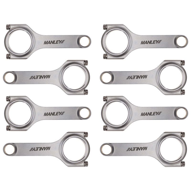 Manley Chevy Small Block LS Series 6.125in H Beam Connecting Rod Set-Connecting Rods - 8Cyl-Manley Performance-MAN14051-8-SMINKpower Performance Parts