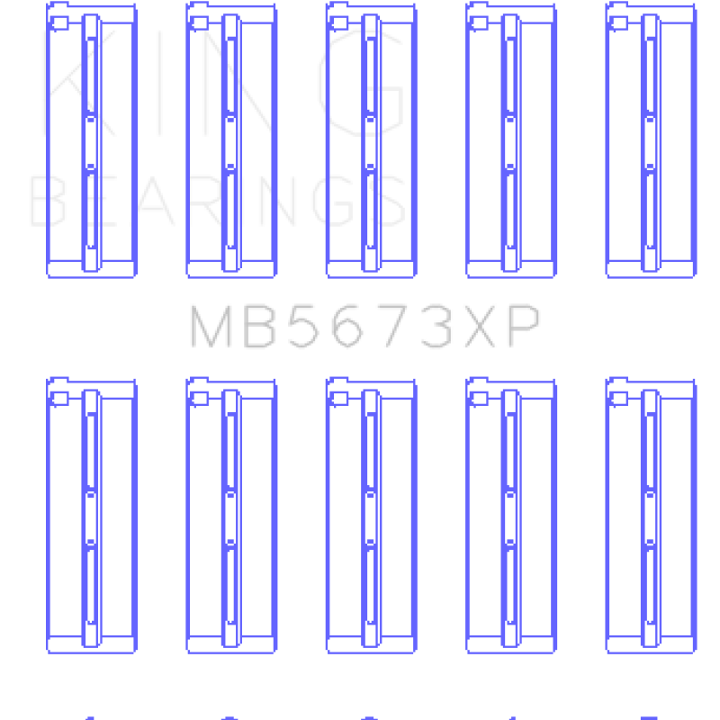 King Honda F20C/F22C 16v (Size STD) Performance Main Bearing Set-Bearings-King Engine Bearings-KINGMB5673XP-SMINKpower Performance Parts