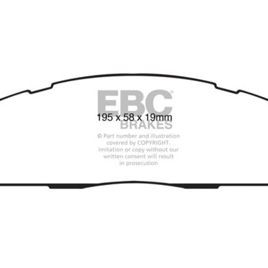 EBC 09-11 Dodge Ram 2500 Pick-up 5.7 2WD/4WD Greenstuff Rear Brake Pads-Brake Pads - Performance-EBC-EBCDP61848-SMINKpower Performance Parts