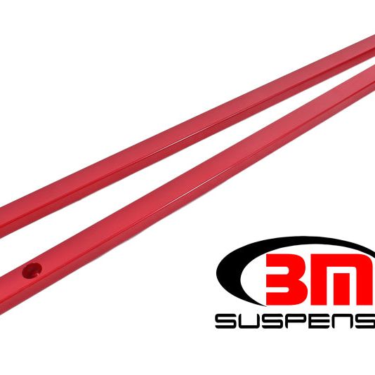 BMR 15-17 S550 Mustang Super Low Profile Chassis Jacking Rails - Red-Chassis Bracing-BMR Suspension-BMRCJR002R-SMINKpower Performance Parts