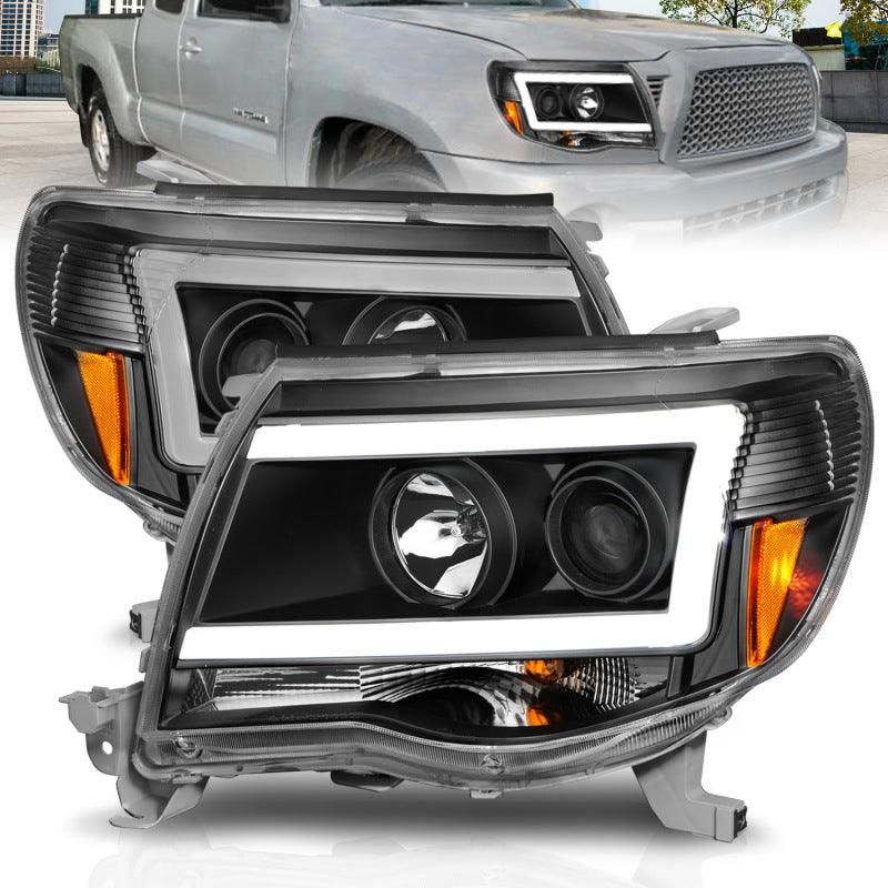 ANZO 05-09 Toyota Tacoma Projector Light Bar Style Headlights w/ C Light Bar - SMINKpower Performance Parts ANZ111517 ANZO