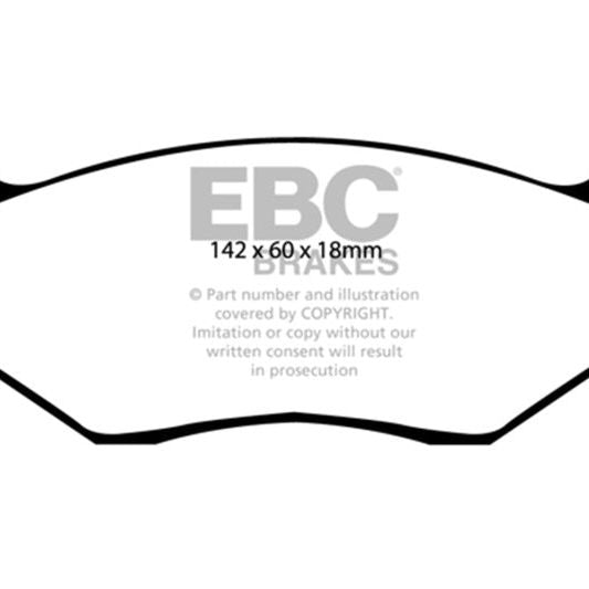 EBC 80-83 Chrysler Cordoba 3.7 Yellowstuff Front Brake Pads-Brake Pads - Performance-EBC-EBCDP4678R-SMINKpower Performance Parts