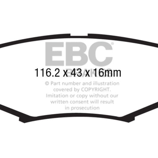 EBC 06-11 Dodge Nitro 3.7 Yellowstuff Rear Brake Pads-Brake Pads - Performance-EBC-EBCDP41799R-SMINKpower Performance Parts