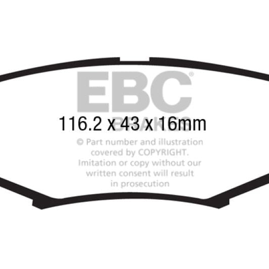 EBC 06-11 Dodge Nitro 3.7 Ultimax2 Rear Brake Pads - SMINKpower Performance Parts EBCUD1274 EBC