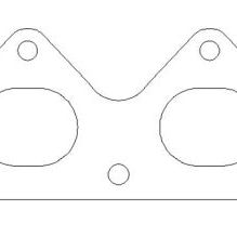 Cometic Honda All H22S 92-01 .030 inch MLS Exhaust Manifold Gasket 1.770 inch X 1.380 inch Port-Exhaust Gaskets-Cometic Gasket-CGSC4155-030-SMINKpower Performance Parts