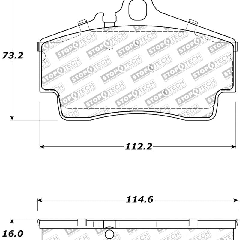 StopTech Performance 97-04 Porsche Boxster / 00-08 Boxster S / 98-08 911 Rear Brake Pads-Brake Pads - Performance-Stoptech-STO309.07380-SMINKpower Performance Parts