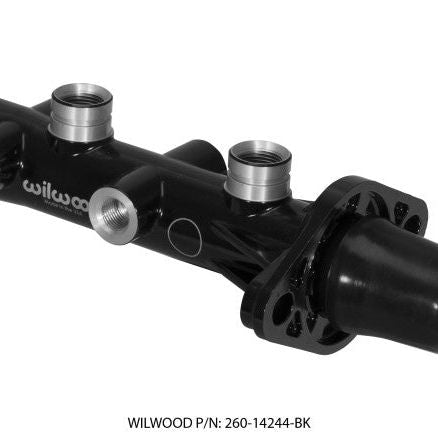 Wilwood Tandem Remote Master Cylinder - 1 1/8in Bore Black - SMINKpower Performance Parts WIL260-14244-BK Wilwood