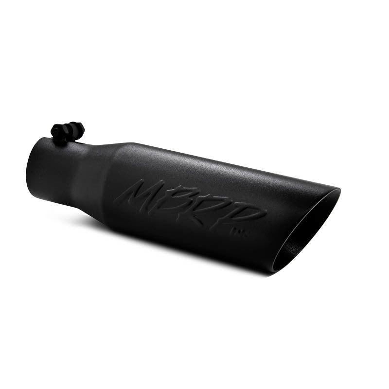 MBRP Universal Tip 3.5 O.D. Dual Wall Angled 2.5 inlet 12 length - Black Finish-Tips-MBRP-MBRPT5106BLK-SMINKpower Performance Parts
