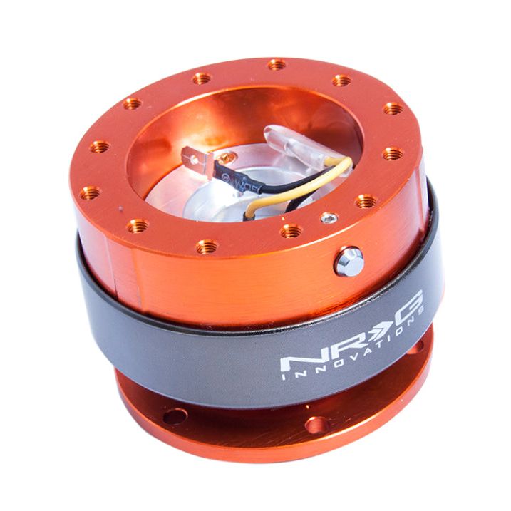 NRG Quick Release Gen 2.0 - Orange Body / Titanium Chrome Ring - SMINKpower Performance Parts NRGSRK-200OR NRG