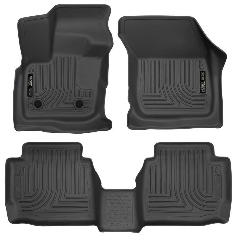 Husky Liners 17 Ford Fusion / 17 Lincoln MKZ Black Front and 2nd Row Floor Liners-Floor Mats - Rubber-Husky Liners-HSL98791-SMINKpower Performance Parts