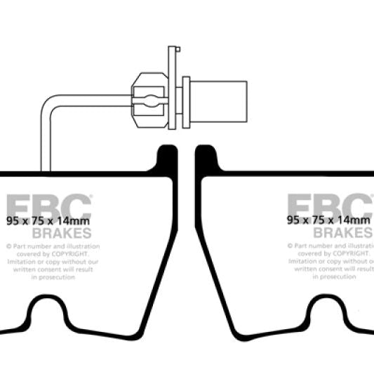 EBC 06-09 Audi RS4 4.2 (Cast Iron Rotors) Redstuff Front Brake Pads-Brake Pads - Performance-EBC-EBCDP31513C-SMINKpower Performance Parts