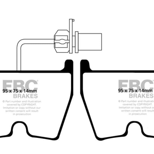 EBC 06-09 Audi RS4 4.2 (Cast Iron Rotors) Yellowstuff Front Brake Pads - SMINKpower Performance Parts EBCDP41513R EBC