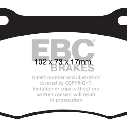 EBC 08+ Lexus IS-F 5.0 Yellowstuff Rear Brake Pads - SMINKpower Performance Parts EBCDP41820R EBC