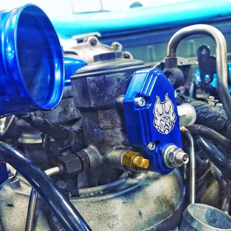 Sinister Diesel 03-07 Ford Powerstroke 6.0L Blue Spring Kit with Adjustable Billet Spring Housing-Fuel Pressure Regulators-Sinister Diesel-SINSD-FUELBLK-6.0-ADJ-SMINKpower Performance Parts