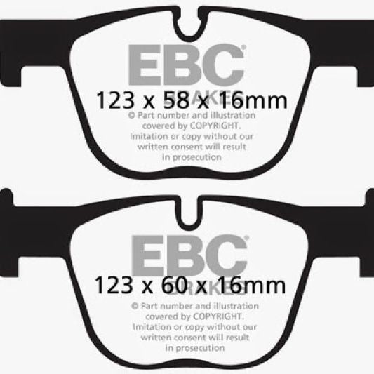 EBC 12+ BMW 335 3.0 Turbo (F30) Yellowstuff Rear Brake Pads-Brake Pads - Performance-EBC-EBCDP42131R-SMINKpower Performance Parts