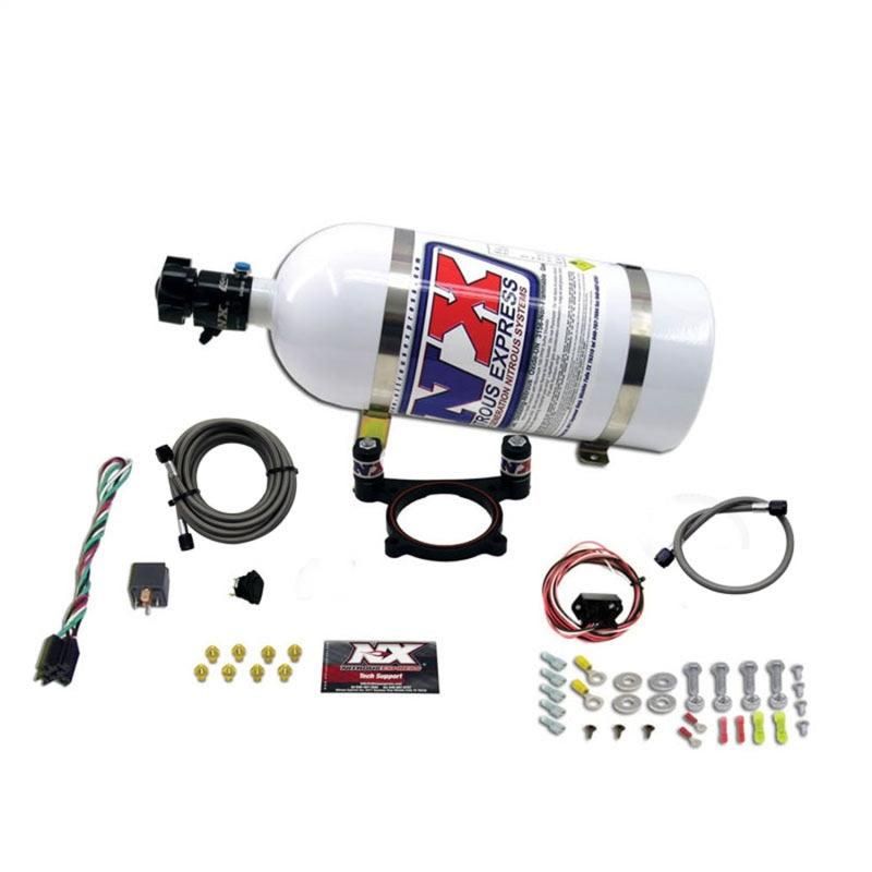 Nitrous Express 11-15 Ford Mustang GT 5.0L Coyote 4 Valve Nitrous Plate Kit (50-200HP) w/10lb Bottle - nitrous-express-11-15-ford-mustang-gt-5-0l-coyote-4-valve-nitrous-plate-kit-50-200hp-w-10lb-bottle