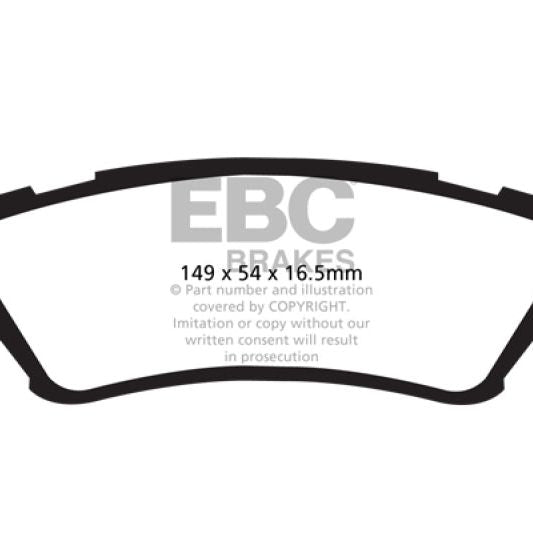 EBC 15+ Ford F150 2.7 Twin Turbo (2WD) Yellowstuff Rear Brake Pads-Brake Pads - Performance-EBC-EBCDP41891R-SMINKpower Performance Parts