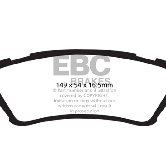 EBC 15+ Ford F150 2.7 Twin Turbo (2WD) Greenstuff Rear Brake Pads-Brake Pads - Performance-EBC-EBCDP61891-SMINKpower Performance Parts