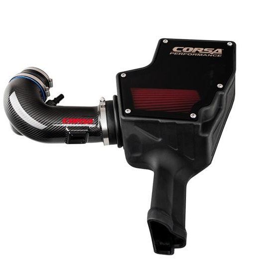 Corsa 18-22 Ford Mustang GT 5.0L V8 Carbon Fiber Air Intake w/ DryTech 3D No Oil - SMINKpower Performance Parts COR44007D CORSA Performance