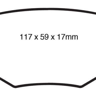 EBC 11-14 Ford Edge 2.0 Turbo Yellowstuff Rear Brake Pads-Brake Pads - Performance-EBC-EBCDP41826R-SMINKpower Performance Parts