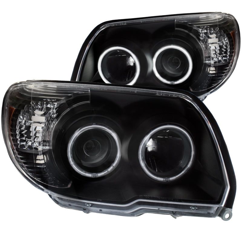 ANZO 2006-2009 Toyota 4Runner Projector Headlights w/ Halo Black-Headlights-ANZO-ANZ111320-SMINKpower Performance Parts