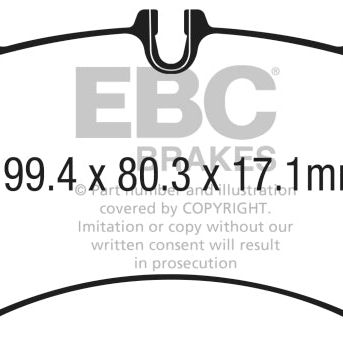 EBC 17-18 Porsche 718 Boxster 2.5L Redstuff Front Brake Pads-Brake Pads - Performance-EBC-EBCDP32307C-SMINKpower Performance Parts