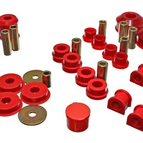 Energy Suspension 03-05 Mitsubishi Lancer EVO 8 Red Hyper-flex Master Bushing Set-Bushing Kits-Energy Suspension-ENG5.18115R-SMINKpower Performance Parts